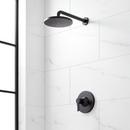 Single Handle Single Function Shower Faucet Set in Matte Black 3/4 in. Valve Included