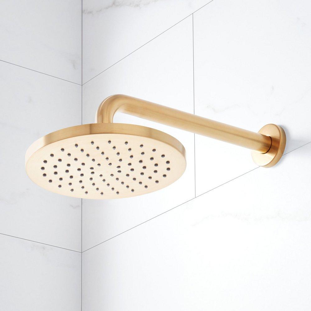 Signature Hardware Brushed Gold Two Handle Single Function Shower System 