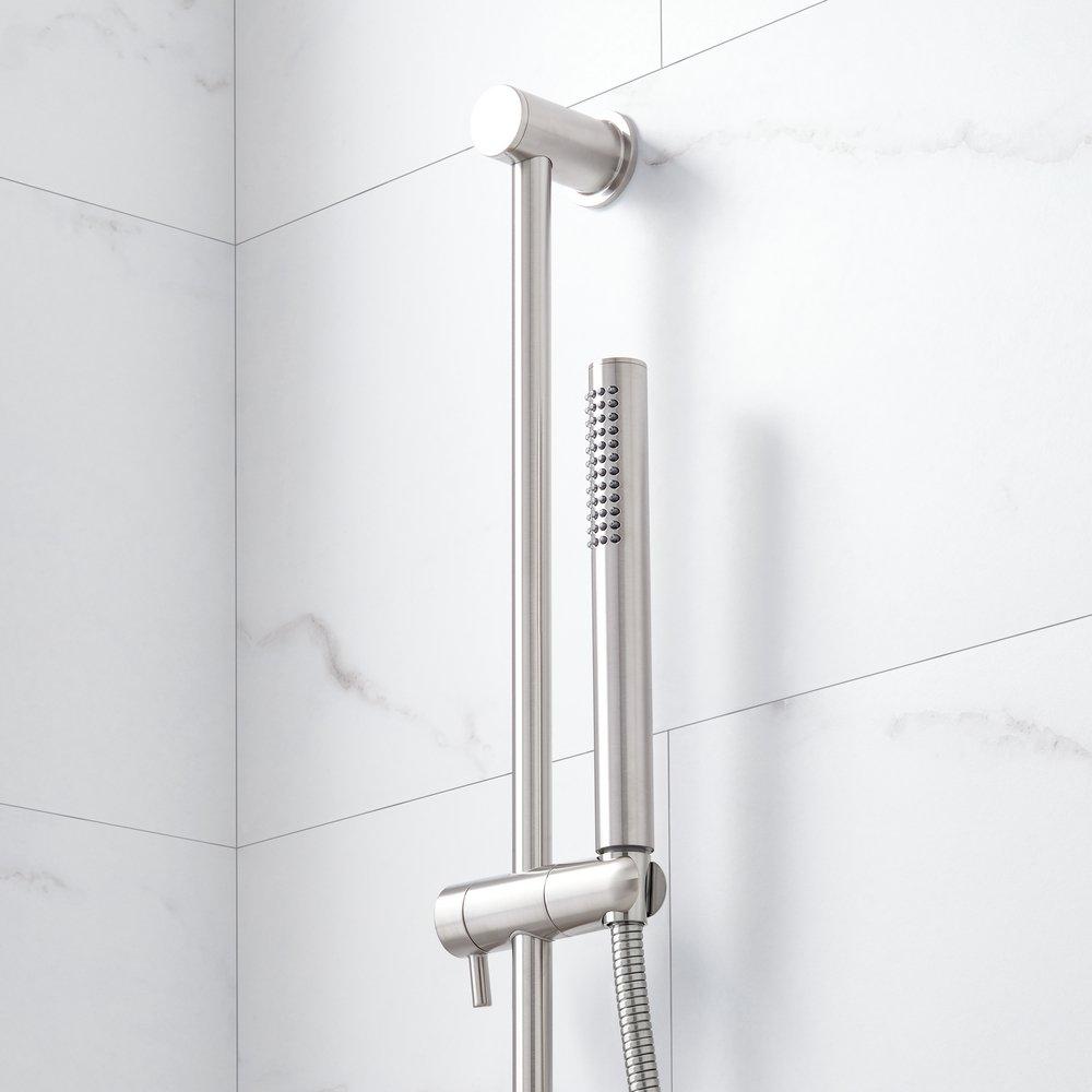 Signature Hardware Brushed Nickel Two Handle Single Function Shower System 