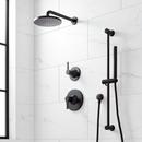 Two Handle Single Function Shower System in Matte Black - 1/2 in. and 3/4 in. Valve Included