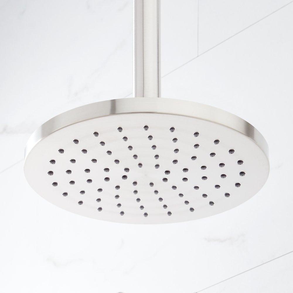 Signature Hardware Brushed Nickel Two Handle Single Function Shower Faucet Trim Only 