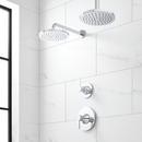 Two Handle Single Function Shower Faucet Set in Chrome - 3/4 in. and 1/2 in. Valve Included