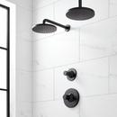 Two Handle Single Function Shower Faucet in Matte Black Trim Only