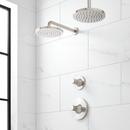 Two Handle Single Function Shower Faucet in Brushed Nickel Trim Only