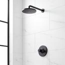 Single Handle Single Function Shower Faucet Set in Matte Black - 1/2 in. Valve Included