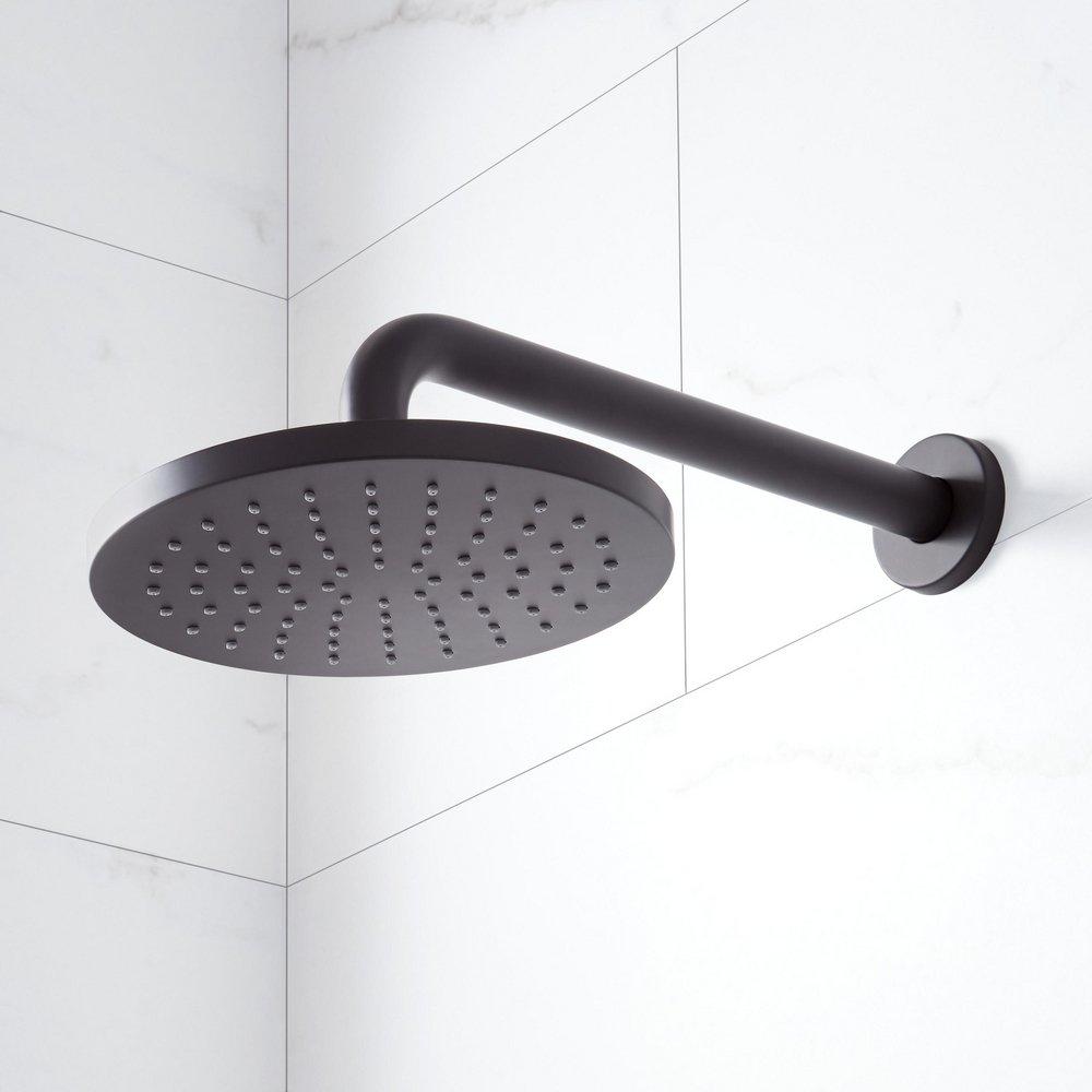 Signature Hardware Matte Black Single Handle Single Function Shower Faucet Trim Only 