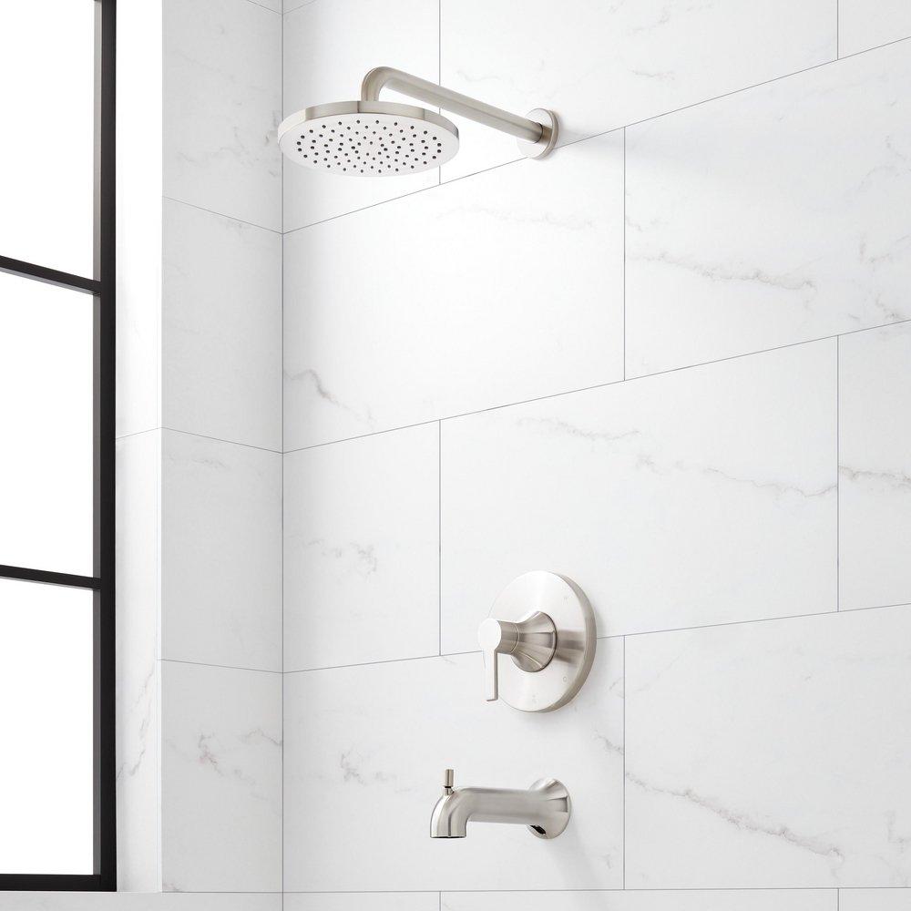 Signature Hardware Brushed Nickel Single Handle Single Function Shower Faucet Trim Only 