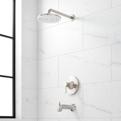 One Handle Single Function Pressure Balancing Bathtub & Shower Faucet in Brushed Nickel