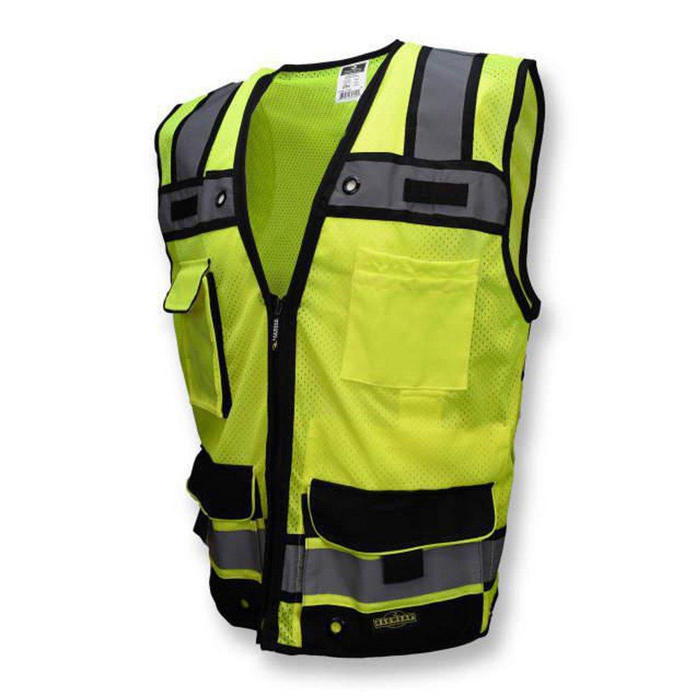 Radians Hi-Viz Green Polyester Mesh Reusable Surveyor Vest in Hi-Viz Green 
