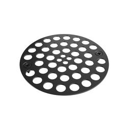 4 in. OD Shower Strainer Cover in Matte Black