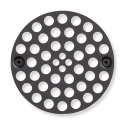 4 in. Shower Grid Strainer in Matte Black