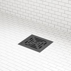 4-1/2 in. Square Shower Drain in Matte Black