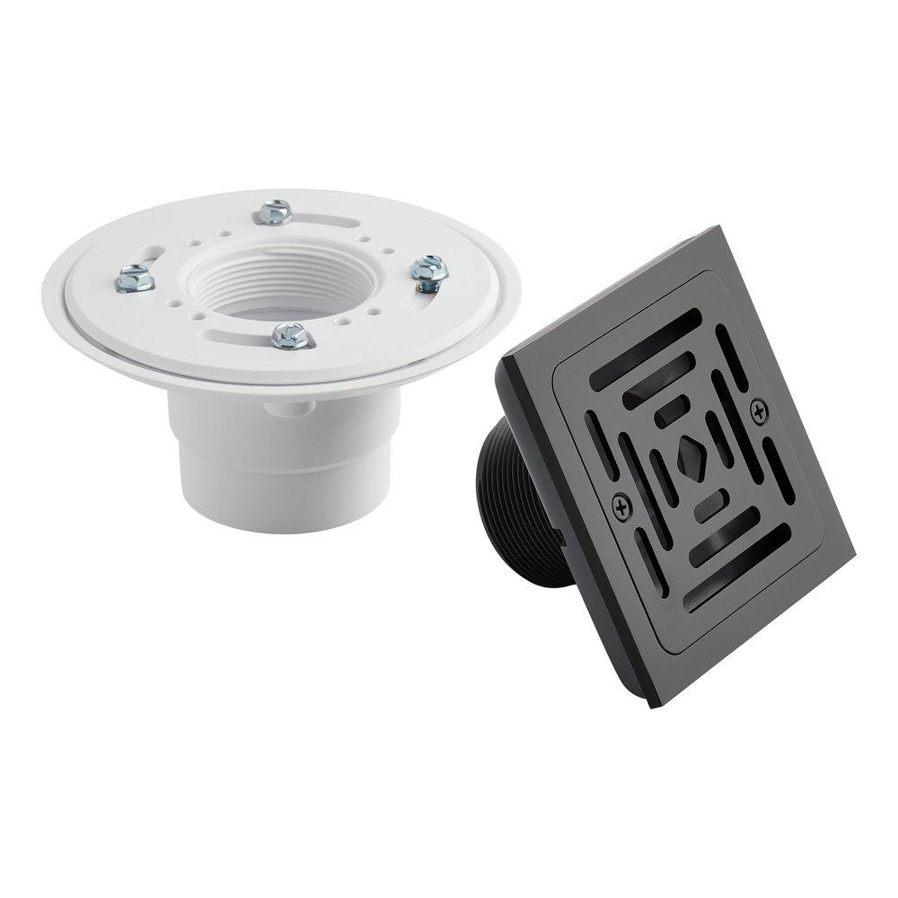 Signature Hardware Plastic Shower Drain in Brushed Gold 