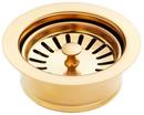 Signature Hardware Brushed Gold 1-5/8 in. Brass Disposer Flange and Stopper 