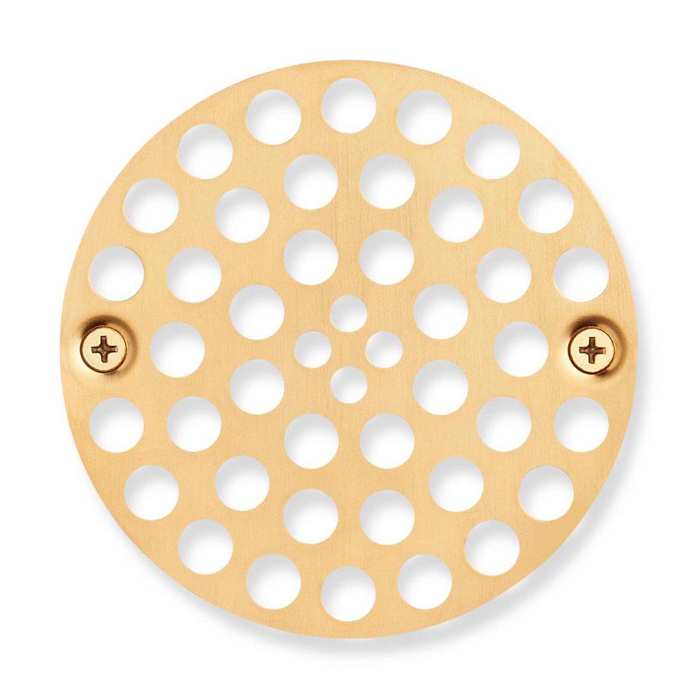 Signature Hardware Brushed Gold 4 in. Strainer 