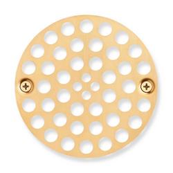 4 in. Shower Grid Strainer in Brushed Gold