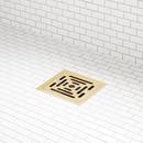 4-1/2 in. Square Shower Drain in Brushed Gold