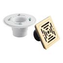 Signature Hardware Plastic Shower Drain in Brushed Gold 