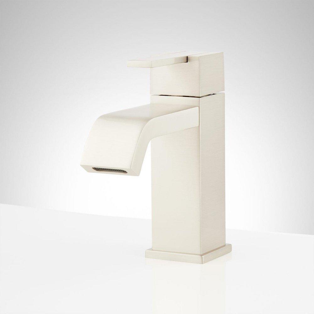 Signature Hardware Brushed Nickel Single Handle Bathroom Sink Faucet 