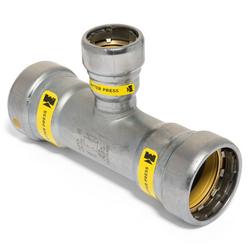 2 x 2 x 1-1/4 in. Press 125# Schedule 10 and 40 Carbon Steel Reducing Tee