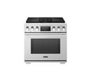 35-7/8 in. 4-Burner Electric and Gas Freestanding Range in Stainless Steel