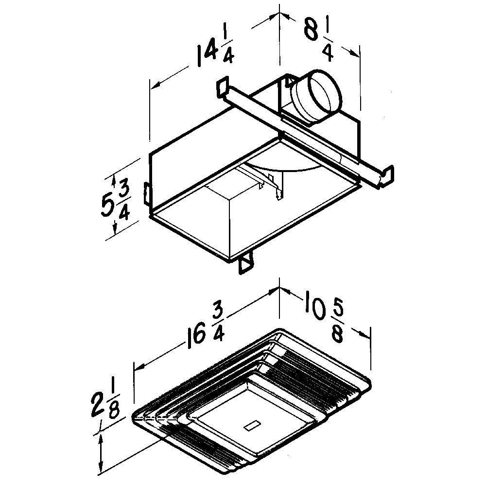 Broan White Bathroom Exhaust Fan in White 