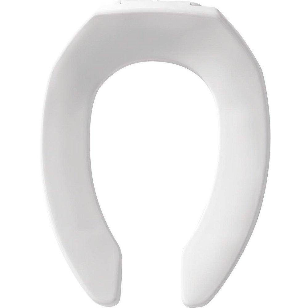 Bemis White Elongated Open Front Toilet Seat 