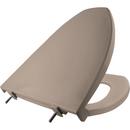 Plastic Elongated Closed Front Toilet Seat in Beige