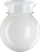 60 W Incandescent Flush Mount Ceiling Fixture in White