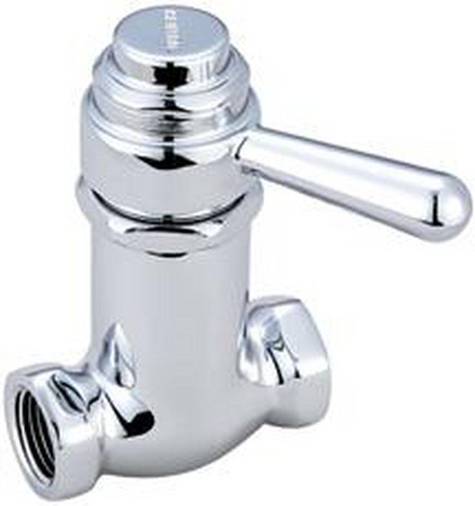 Central Brass Polished Chrome Lever Handle Straight Supply Stop Valve in Polished Chrome 