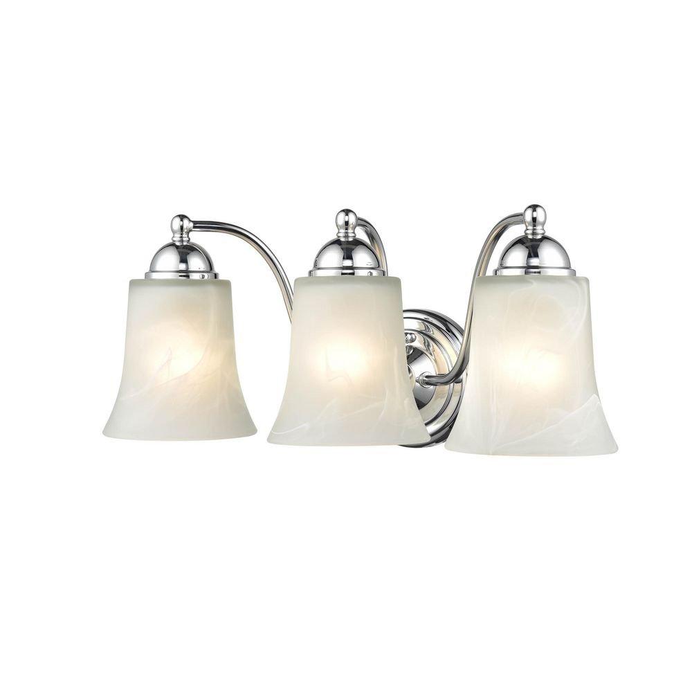 3-Light Vanity Fixture in Chrome 