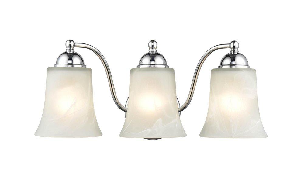 3-Light Vanity Fixture in Chrome 