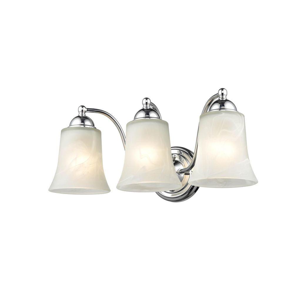 3-Light Vanity Fixture in Chrome 