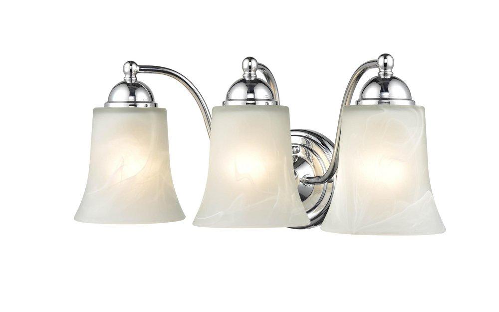 3-Light Vanity Fixture in Chrome 