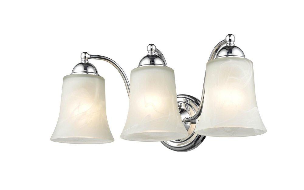 3-Light Vanity Fixture in Chrome 