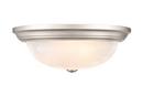 3-Light Flush Mount Ceiling Light in Satin Nickel 
