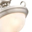 2-Light Semi-Flush Mount Ceiling Light in Satin Nickel 