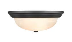 3-Light Flush Mount Ceiling Light in Matte Black