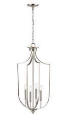 4-Light Pendant Light in Brushed Nickel 