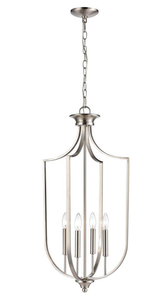4-Light Pendant Light in Brushed Nickel 
