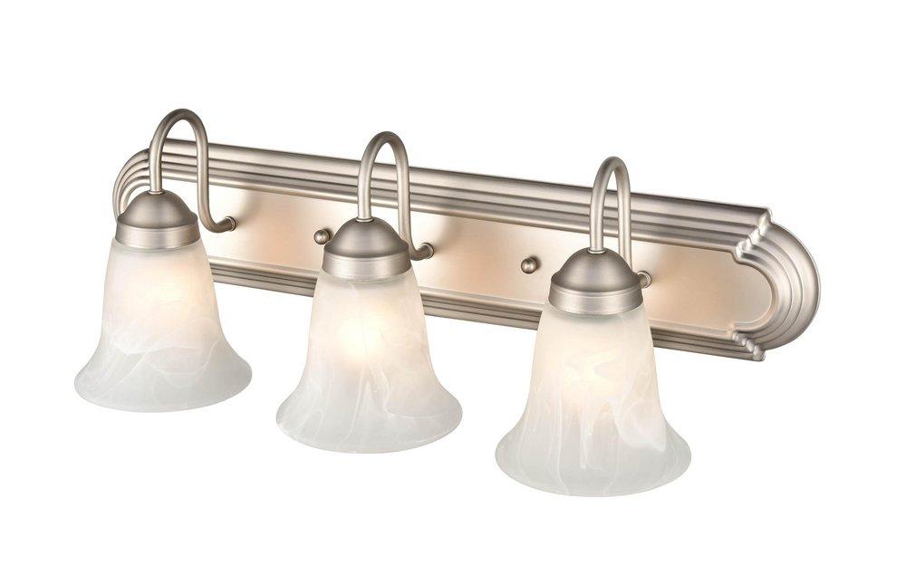 3-Light Vanity Fixture in Satin Nickel 
