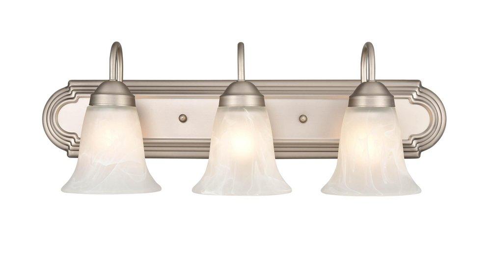 3-Light Vanity Fixture in Satin Nickel 