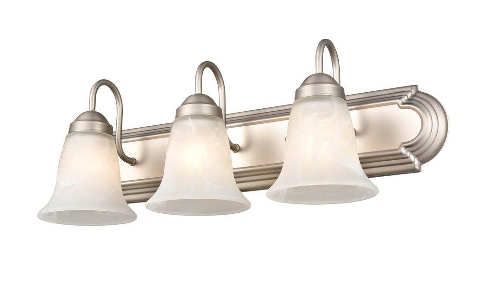 3-Light Vanity Fixture in Satin Nickel 