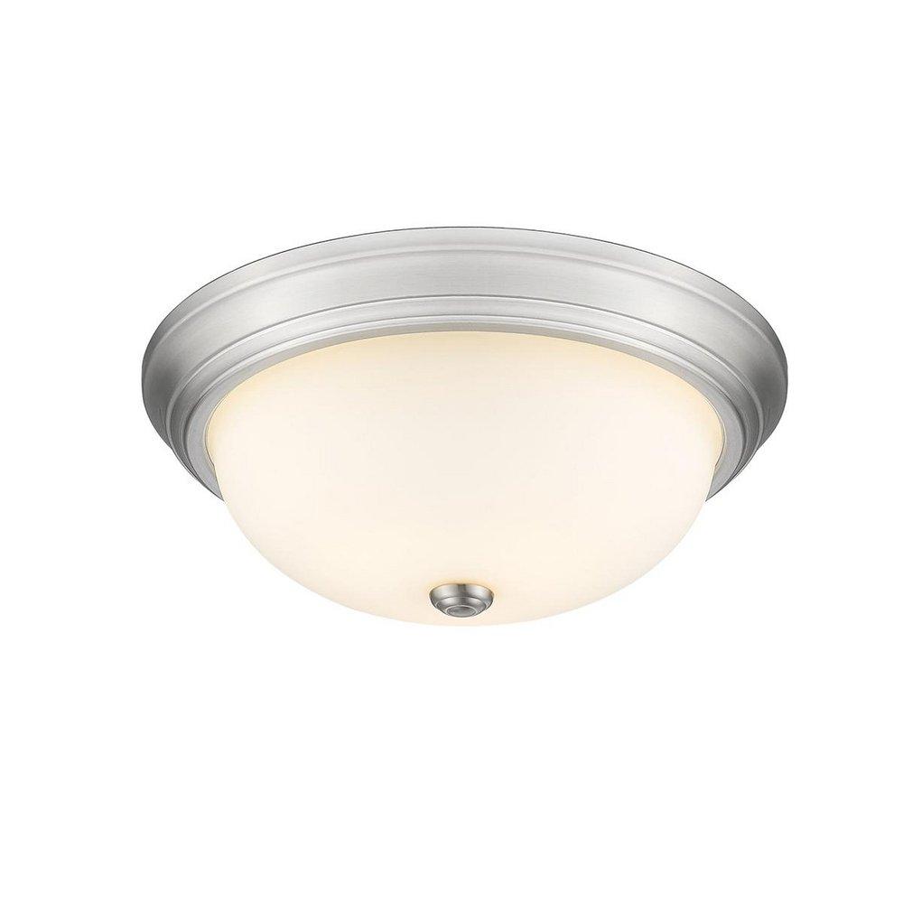 3-Light Flush Mount Ceiling Light in Brushed Nickel 