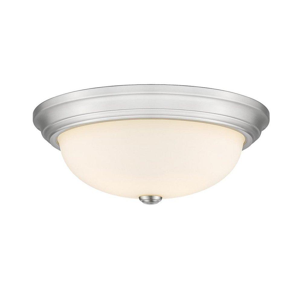 3-Light Flush Mount Ceiling Light in Brushed Nickel 