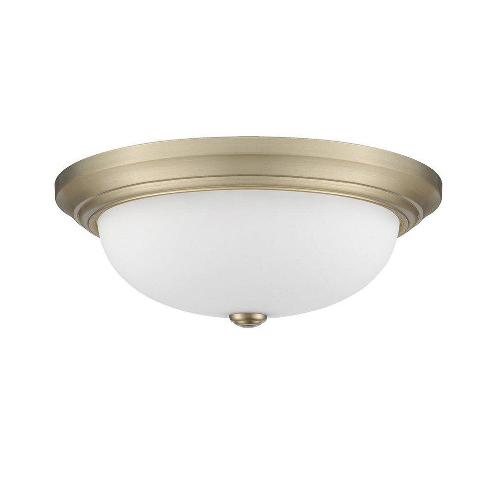 3-Light Flush Mount Ceiling Light in Modern Gold 