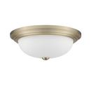3-Light Flush Mount Ceiling Light in Modern Gold 