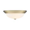 3-Light Flush Mount Ceiling Light in Modern Gold 