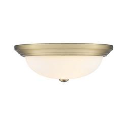 3-Light Flush Mount Ceiling Light in Modern Gold