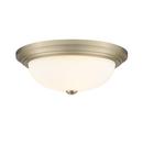 3-Light Flush Mount Ceiling Light in Modern Gold 
